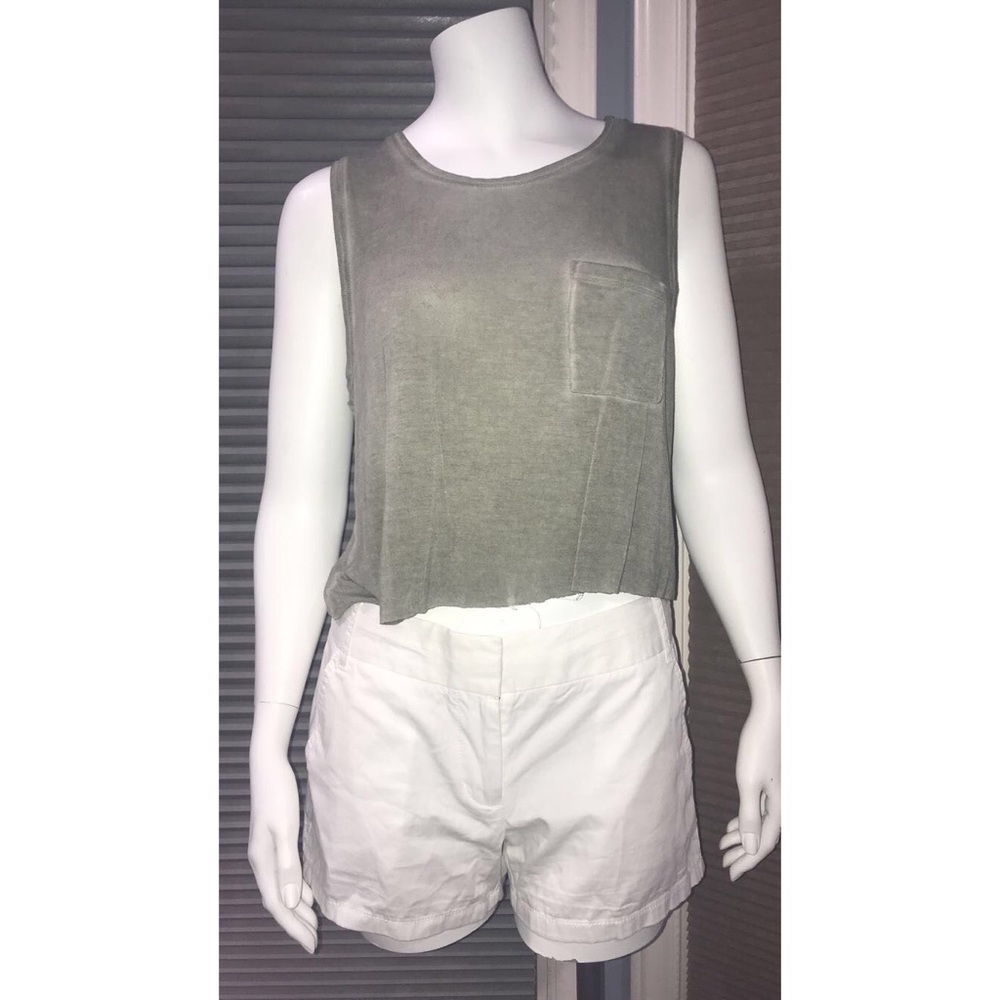 white high waisted j. crew shorts